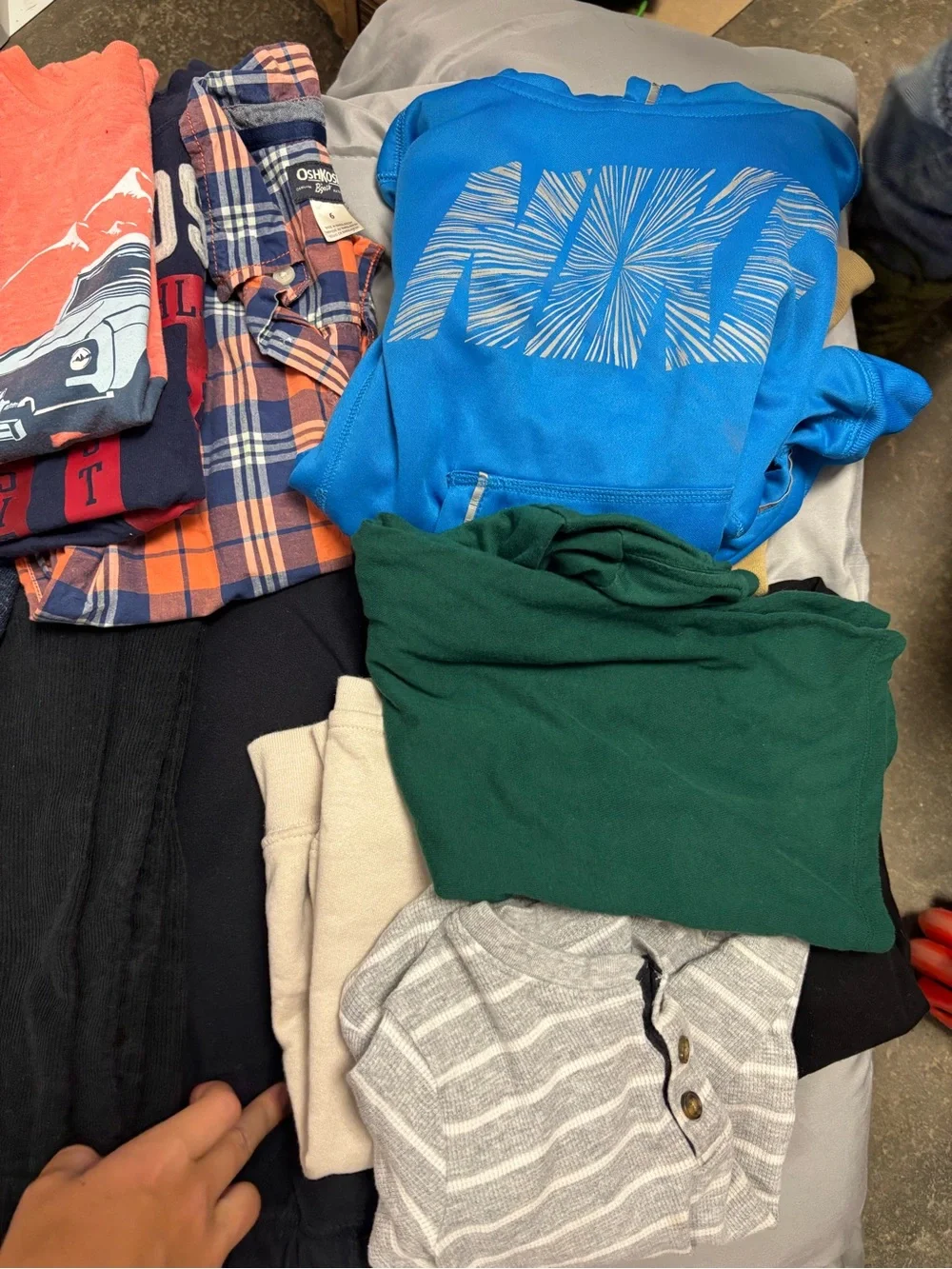 Kids Matching Set - Blue Plaid & Navy Mix